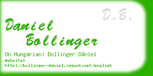 daniel bollinger business card